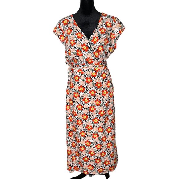 J. Crew Factory | Dresses | J Crew Mercantile Womens M Easy Wrap Midi ...